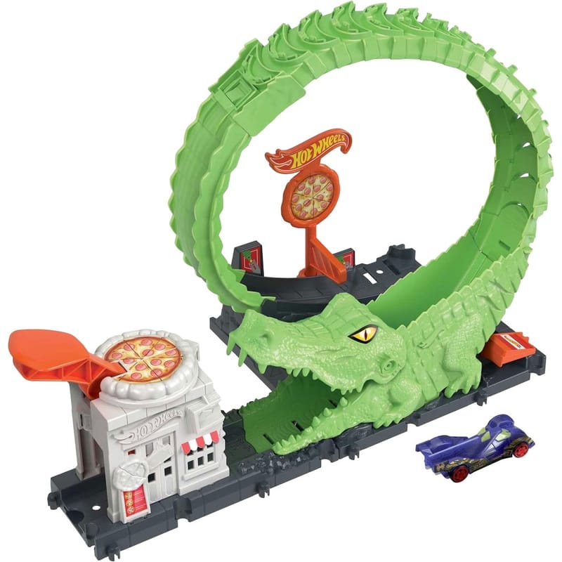 Hot Wheels City Looping De Ataque Do Crocodilo Mattel HKX